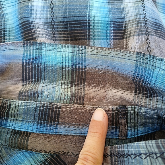 Prana Western Snap Front Shirt Size XL - Picture 7 of 8